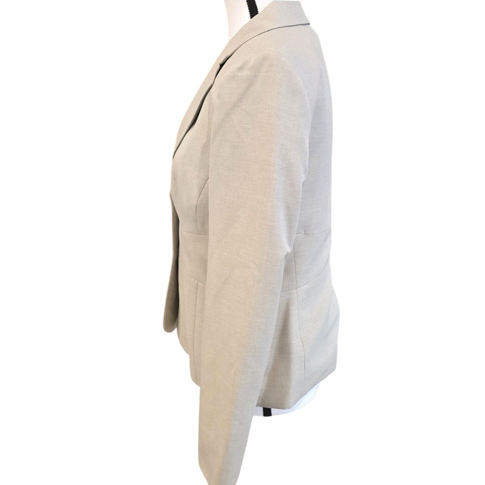 Le Suit Separates Beige Blazer Jacket 6P Petite 2-Button Career Washable - Picture 4 of 9